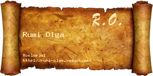 Rumi Olga névjegykártya