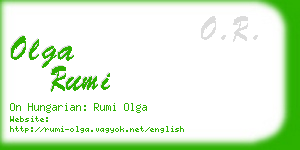 olga rumi business card